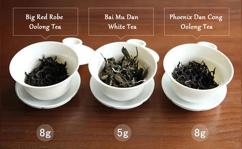How many grams of different teas should we put into one cup?-
