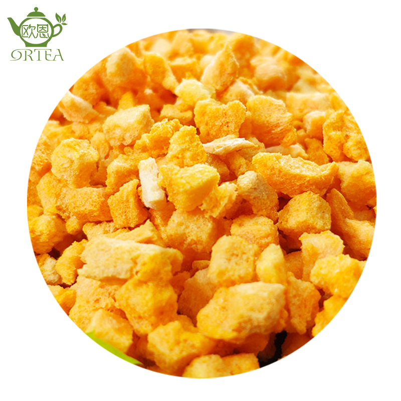 Organic Freezed Dried dehydrated Yellow Peach Fruit Cubes Chunk Chips Slices Pieces-