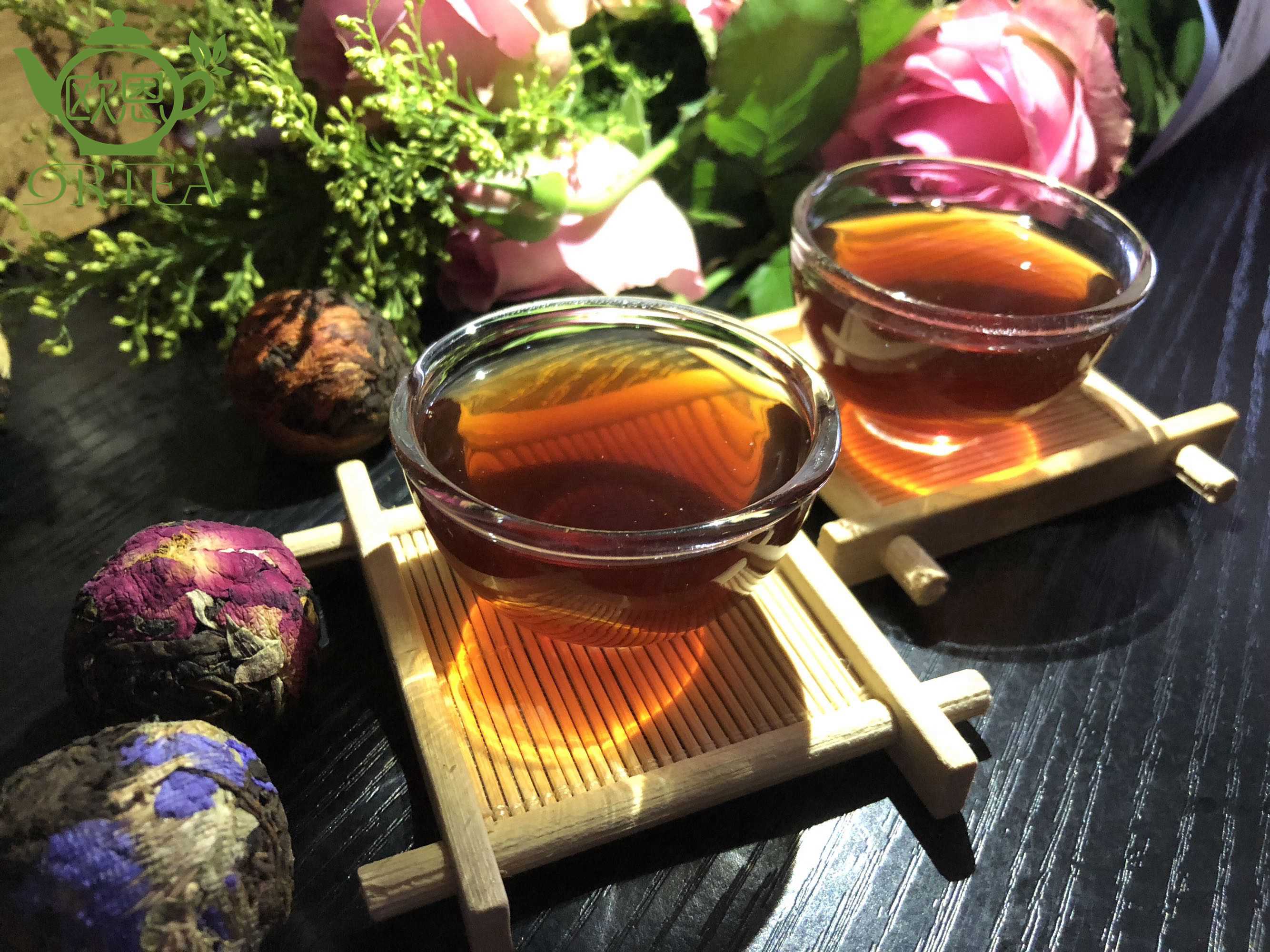Dragon Ball Shu Puerh Tea With Dry Flower-
